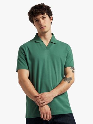 Men's Markham Interlock Revere Collar Green Golfer