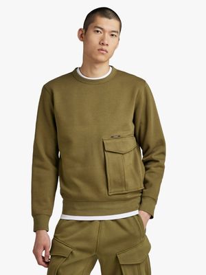 G-Star Men's Cargo Olive Sweater