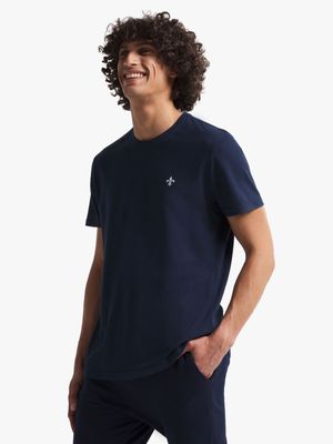 Men's Navy Embroidered Emblem T-Shirt