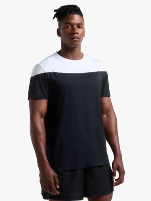 Mens TS-ACTV8 Surge Performance Black/White/Blue Tee