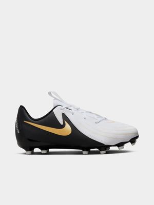 Junior Nike Phantom GX 2 Academy MG Low-Top White/Black Soccer Boots