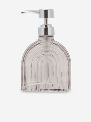 Deco Glass Soap Dispenser Grey