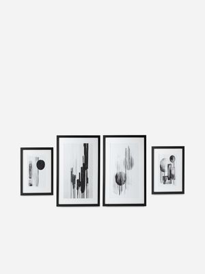 Framed Black & White Print Set Of 4