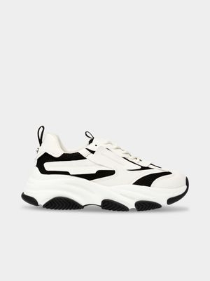 Men's Steve Madden Black & White Possess Sneakers