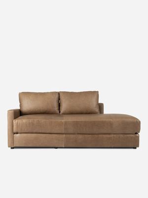 delia sofa bed leather taupe