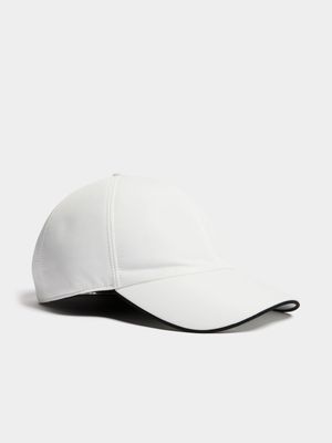 Fabiani Men's Elasticated Lined White Peak Cap