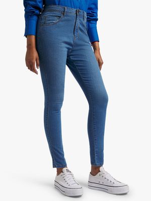 Women's Mid Blue Skinny Jeans