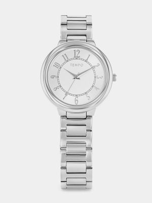 Tempo Silver Plated Silver Dial Bracelet Watch