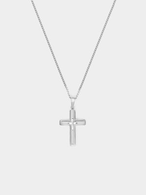 Stainless Steel Layered Cross Pendant