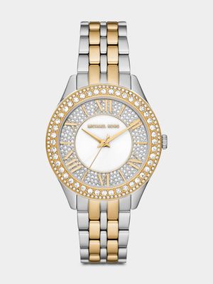 Michael Kors Harlowe Gold & Silver Plated Stainless Steel Bracelet Watch