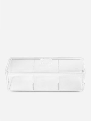 ss 3 divider w/lid acrylic 23.3cm