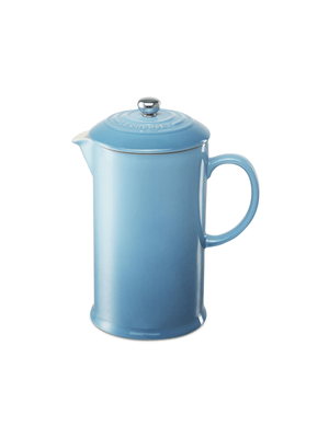 le creuset coffee press caribbean blue