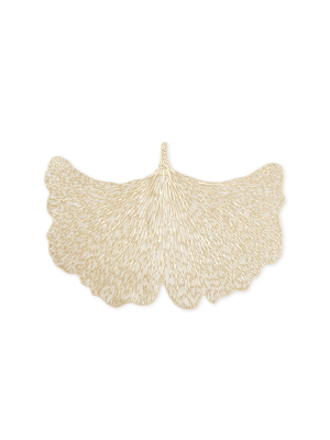 placemat pvc gold leaf shape