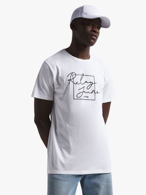 Men's Relay Jeans Signature White T-Shirt