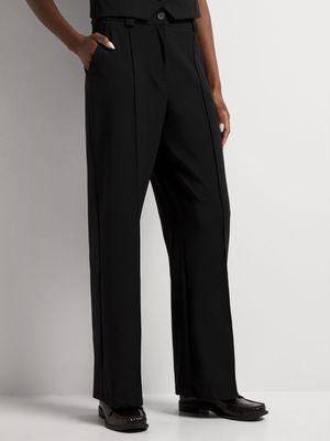 Wide Leg Pintuck Trousers