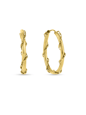 Yellow Gold, Wire Twist Sleeper Earrings