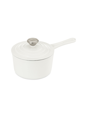 @home cast iron saucepan 17cm ivory