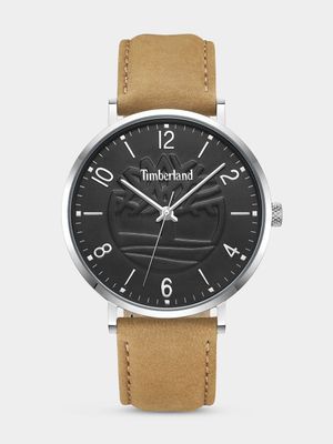 Timberland Ripton Stainless Steel & Tan Leather Watch