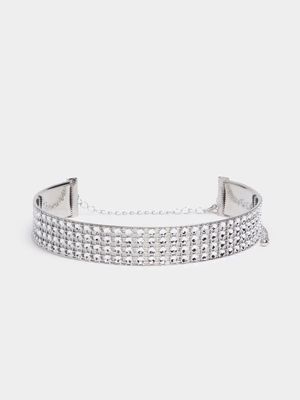 Women's Silver Mirror Choker