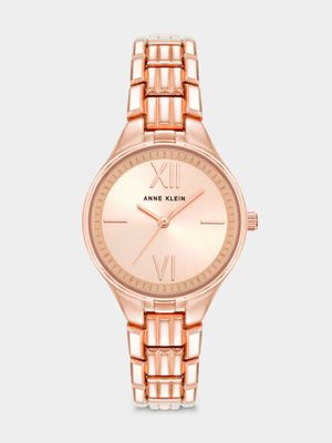 Anne Klein Rose Plated Bracelet Watch