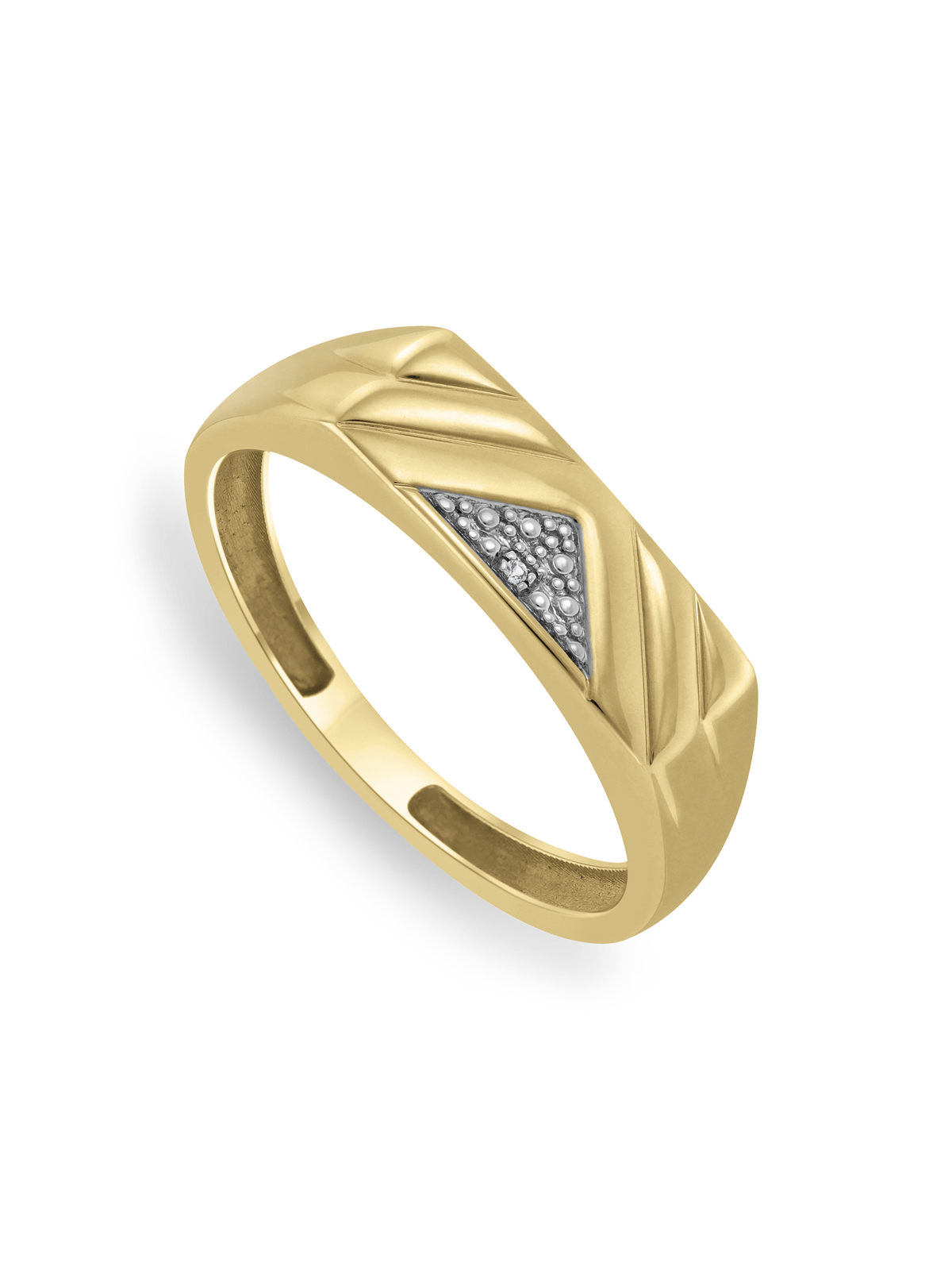 Yellow Gold & Diamond Men's Dress Ring