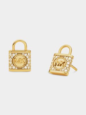 Michael Kors Kors MK Collection Gold Plated Sterling Silver Cubic Zirconia Stud Earrings