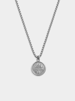 Stainless Steel Cross Disc Pendant