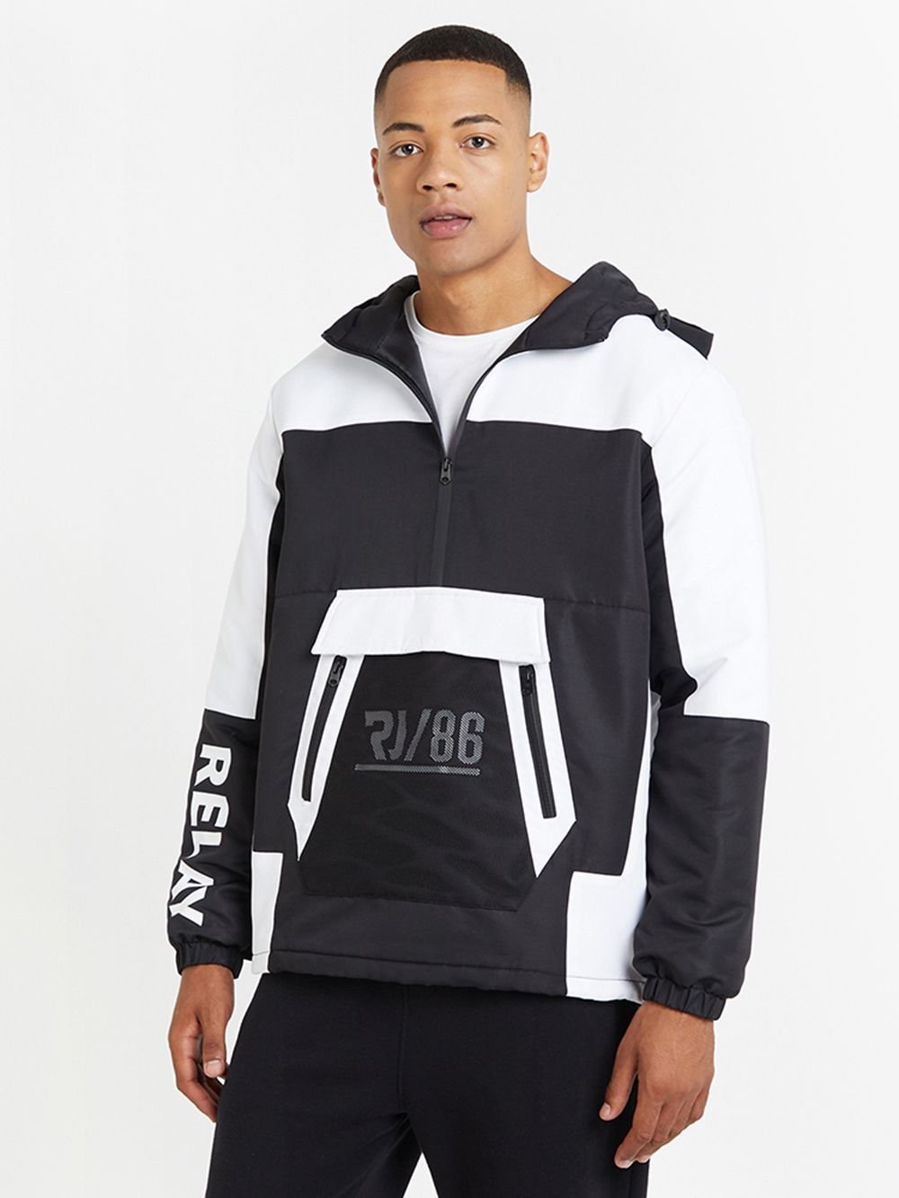 RJ BLACK/WHITE PADDED ANORAK | Bash