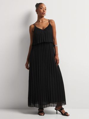 Pleated Cross Straps Sundress