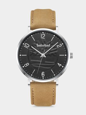 Timberland Men's Ripton Stainless Steel Tan Leather Watch