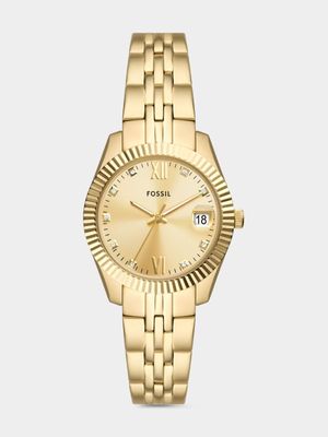 Fossil  Scarlette Gold Plated Stainless Steel Bracelet Watch