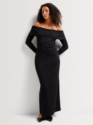 Y&G Rib Bardot Maxi Dress