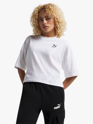 Puma Women's Classics White Oversized T-Shirt