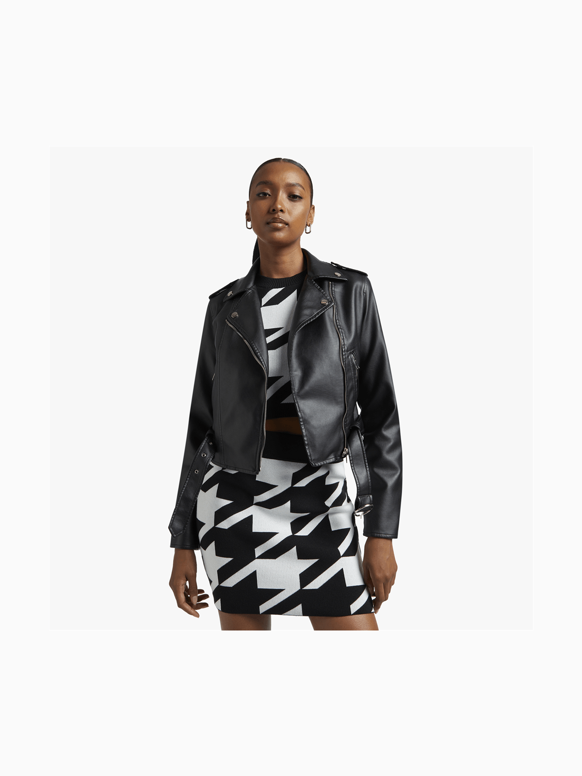 Y&G Belted Pleather Biker Jacket - Bash.com Y&G Belted Pleather Biker Jacket - Bash.com