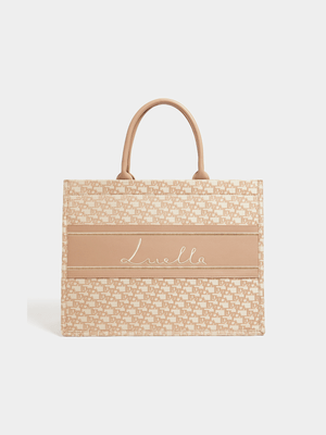 Luella Large Jacquard Tote Bag