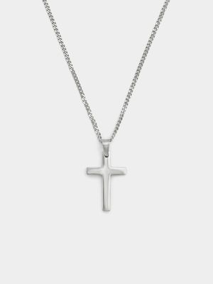 Stainless Steel Plain Matt Cross Pendant