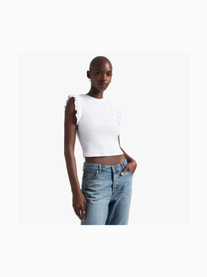 Y&G Frill Sleeve Rib T-Shirt