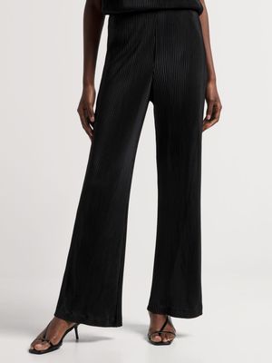 Wide Leg Plisse Pants