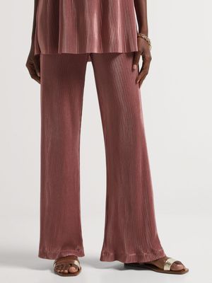 Wide Leg Plisse Pants