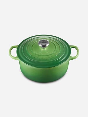 le creuset round cocotte 26cm bamboo