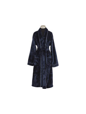 gown mink fleece piped