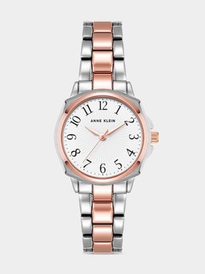 Anne Klein Silver & Rose Plated Bracelet Watch