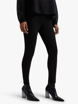 Zipped Hem Ponte Treggings