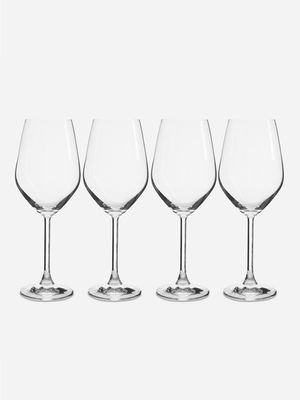 Signature Lead-Free Crystal White Wine Glasses Set of 4