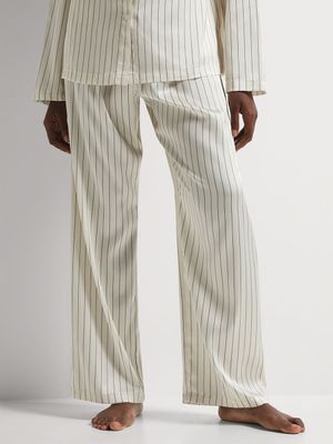 Pinstripe Satin Pants