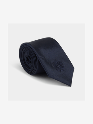 Skinny Navy Silk Tie