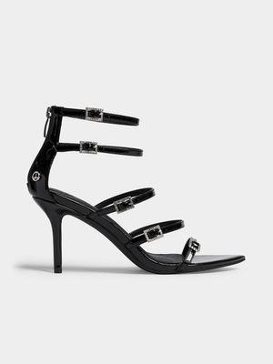 Luella Strappy Diamante Buckle Gladiator Heels