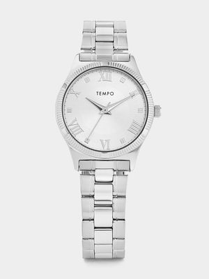 Tempo Women’s Silver Plated Bracelet Watch