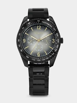 Tempo Men’s Black Plated Bracelet Watch