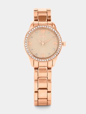 Tempo Women’s Rose Plated Bracelet Watch